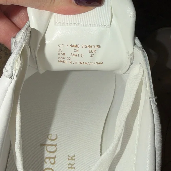 Kate Spade Signature Action Napa Calf Leather Sneakers - Picture 11 of 13